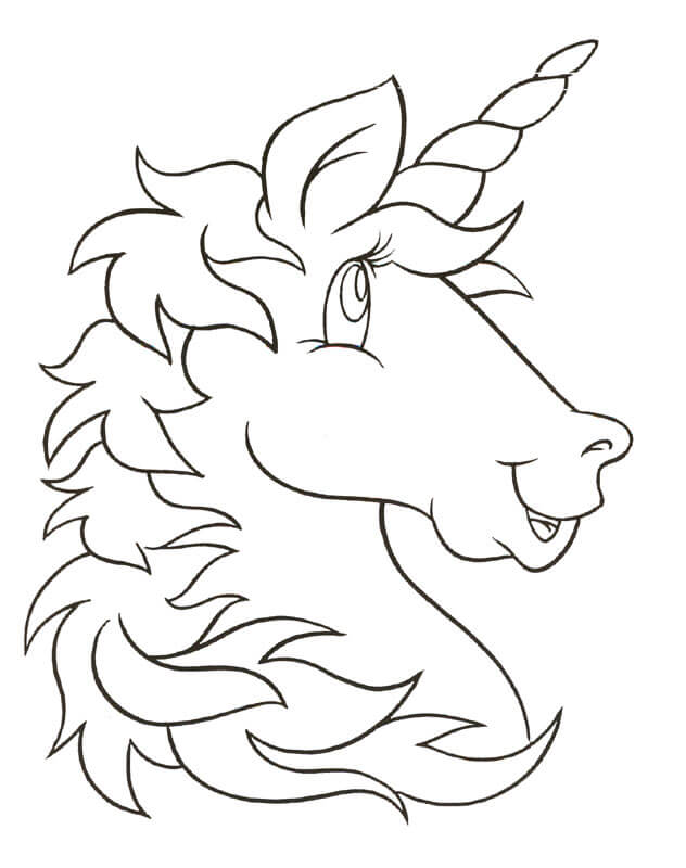 Head Unicorn Funny Värityskuva