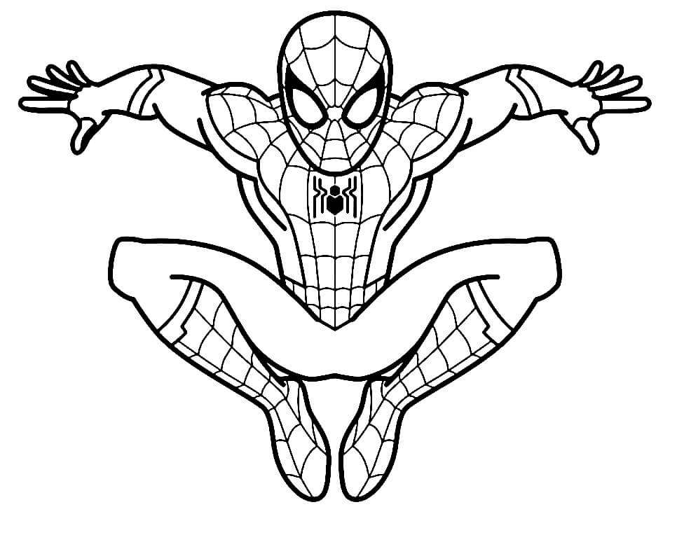 Simple Spiderman Värityskuva
