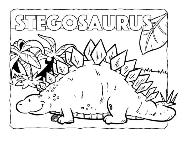 Stegosaurus Värityskuva