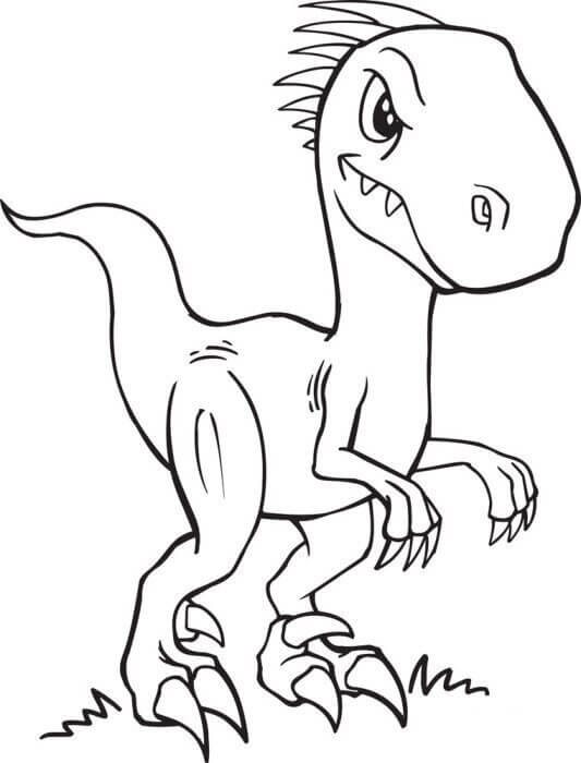 Velociraptor Dinosaur Värityskuva