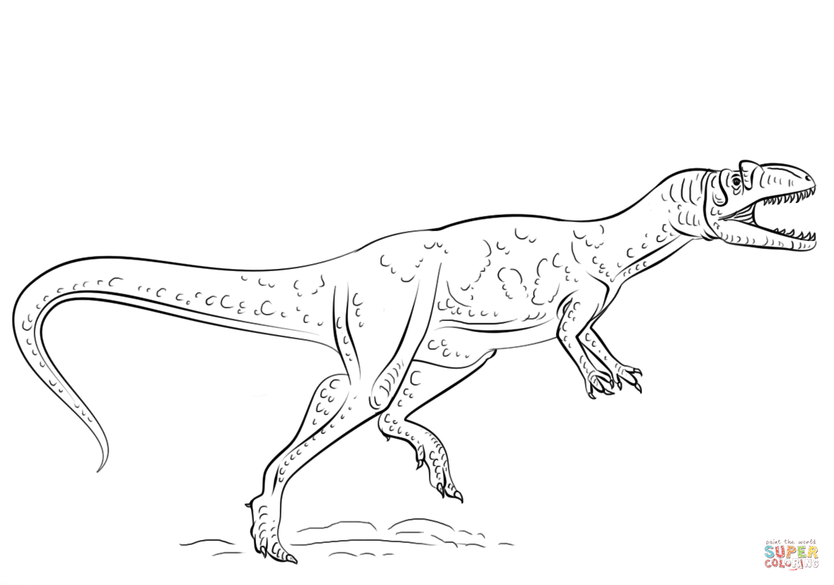 Allosaurus Värityskuva