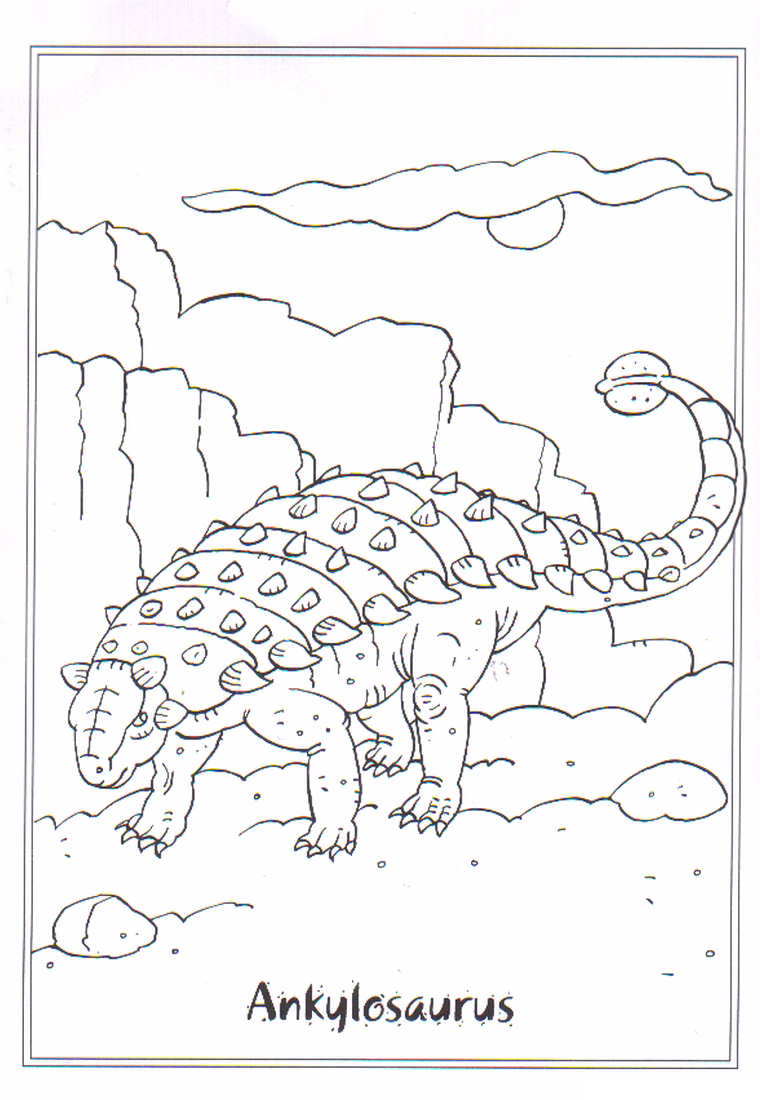 Ankylosaurus Värityskuva