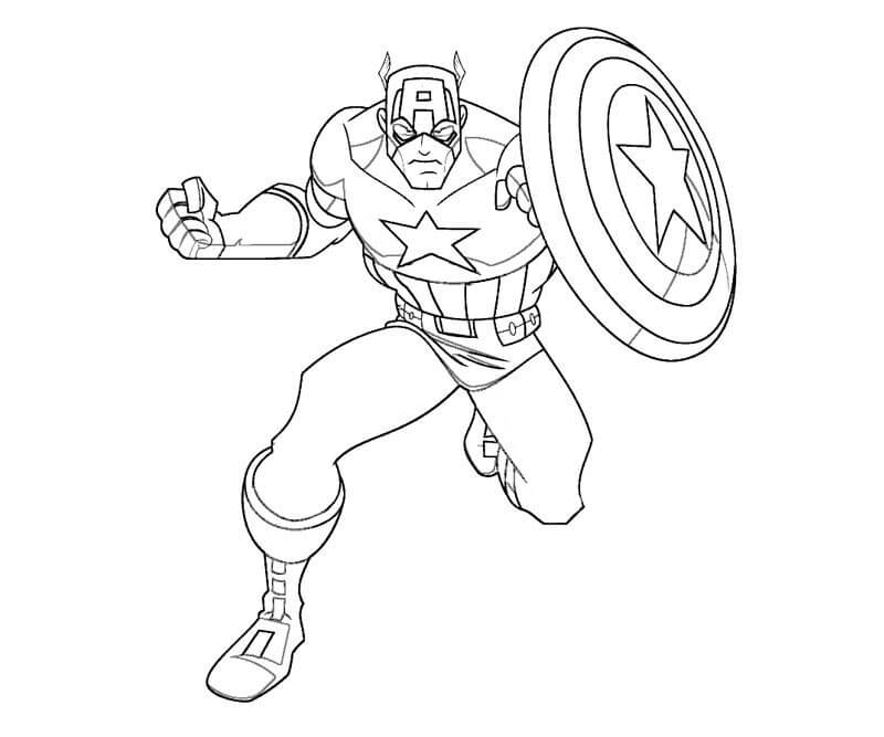 Capitan America sarjakuvaversio Värityskuva
