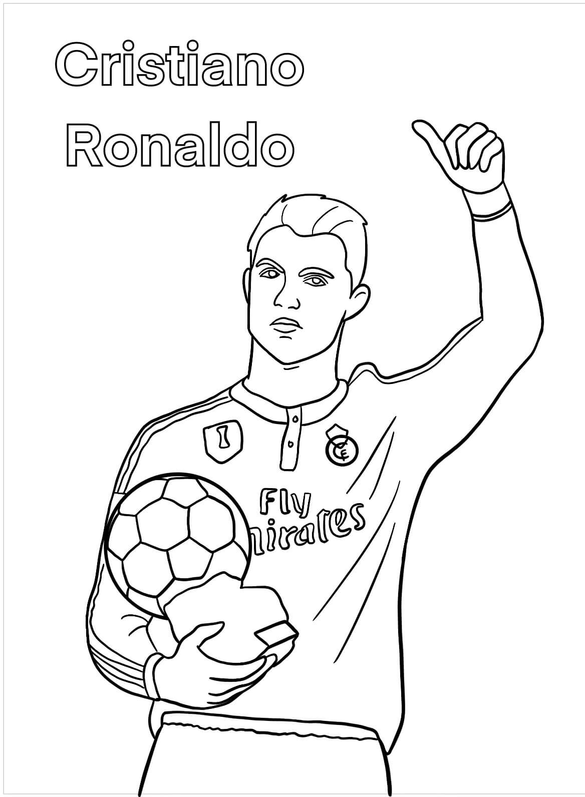 Cristiano Ronaldon kasvot Värityskuva