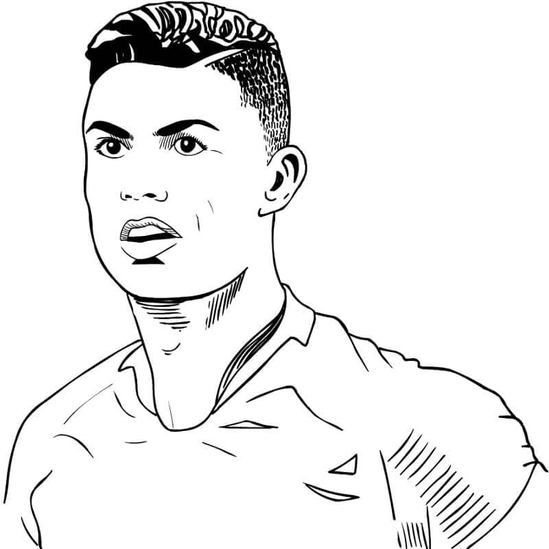 Cristiano Ronaldon siistit kasvot Värityskuva