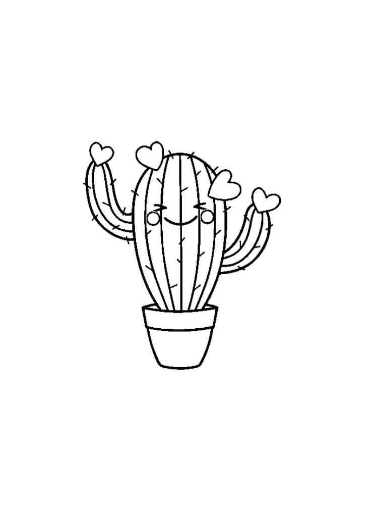 Ihana kaktus Värityskuva