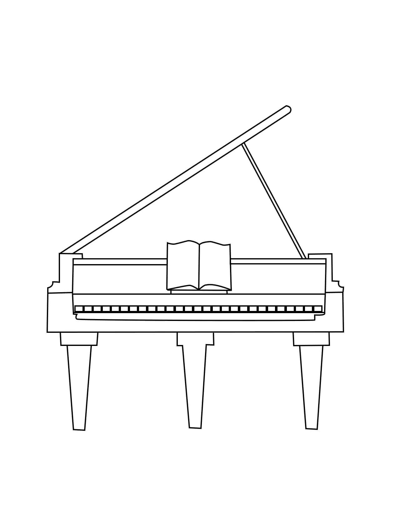 Ilmainen Piano Värityskuva