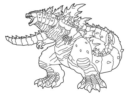 Jättiläinen Godzilla Värityskuva