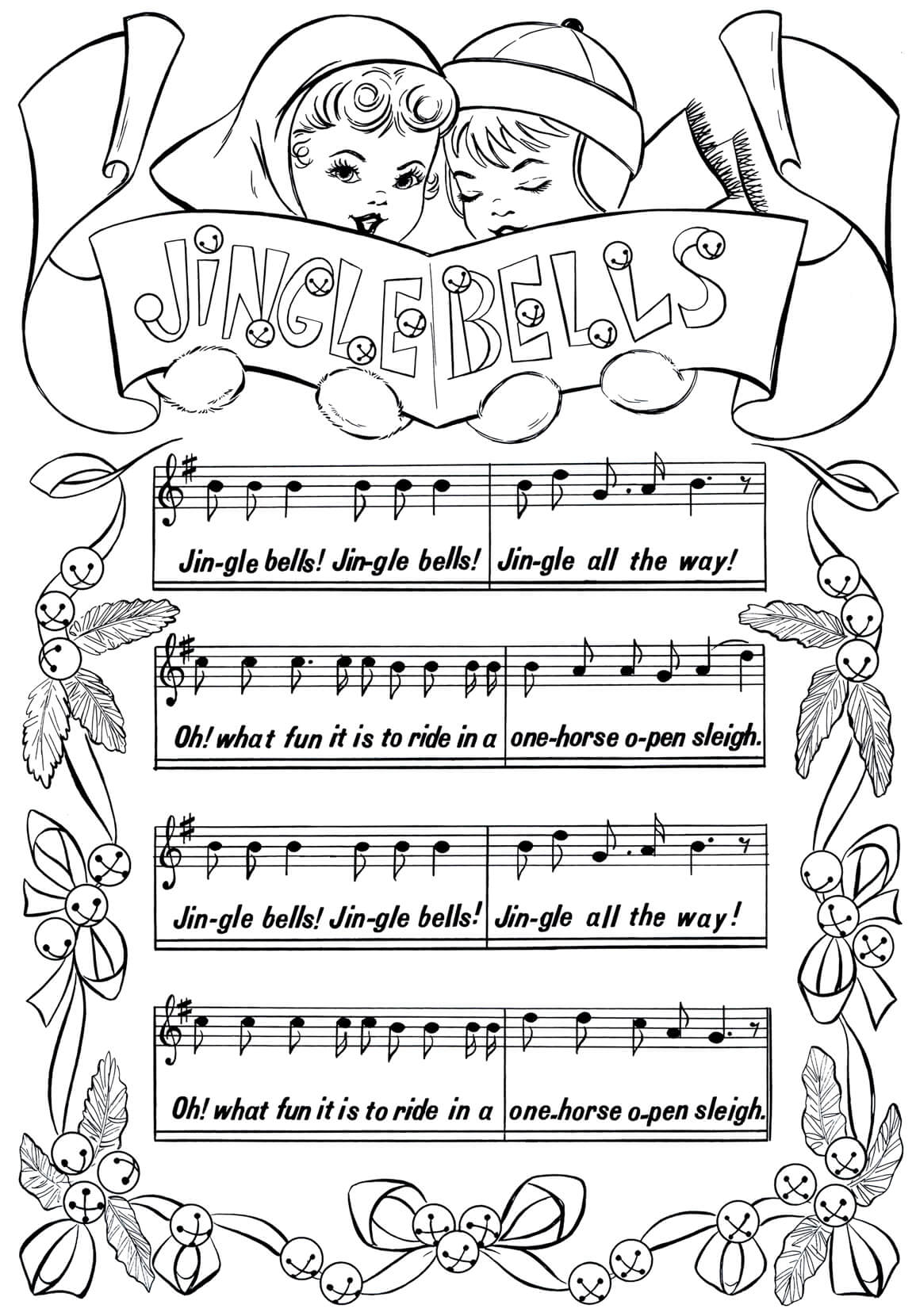 Jingle Bells laulu Värityskuva