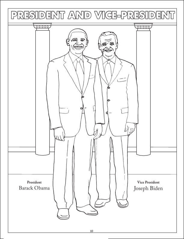 Joseph Robinette Biden ja Obama Värityskuva