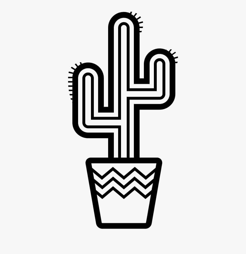 Kaktus Emoji Värityskuva