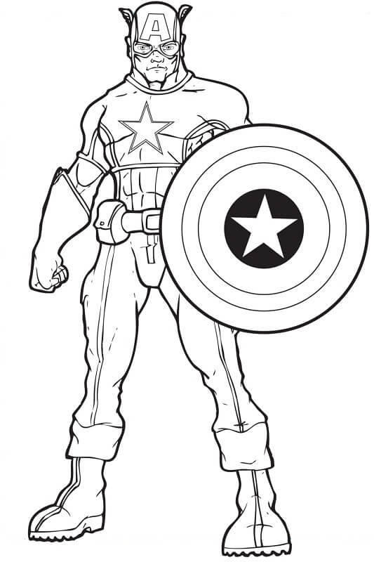 Kapteeni Amerikka sarjakuvassa Värityskuva