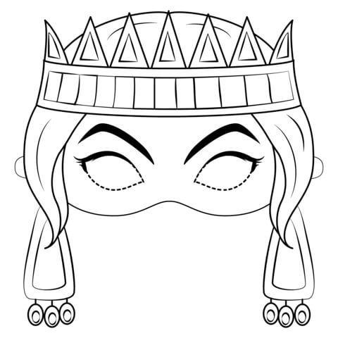 Kuningatar naamio Värityskuva