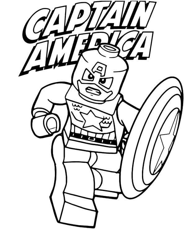 Lego Captain America -juliste Värityskuva