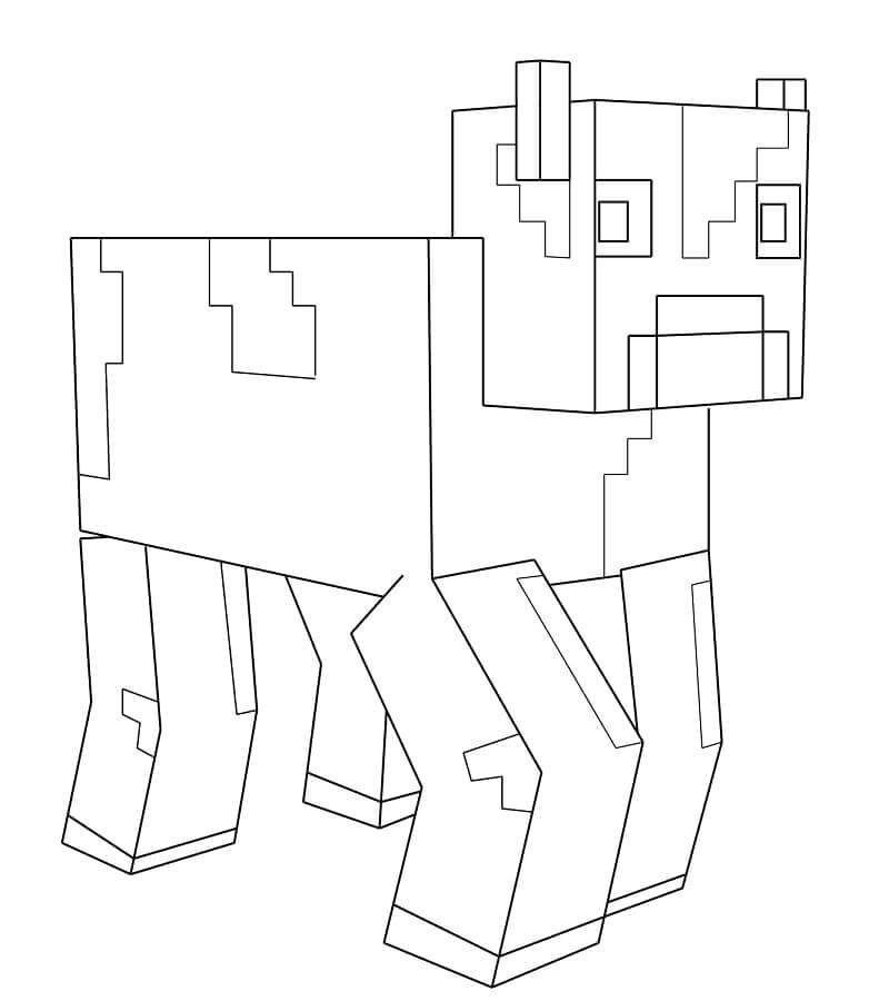 Minecraft Lehmä Värityskuva