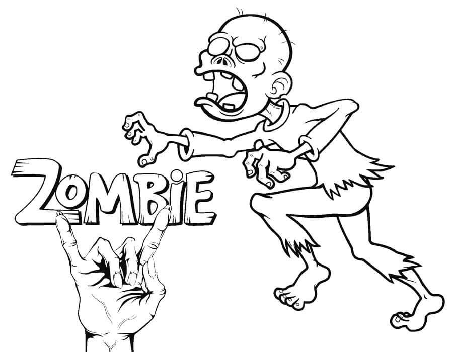 Nälkäinen zombie Värityskuva