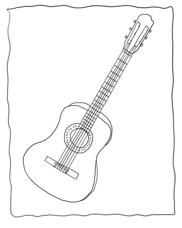 Normaali kitara Värityskuva