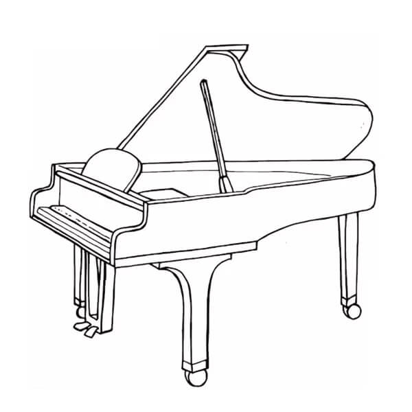 Normaali Piano Värityskuva