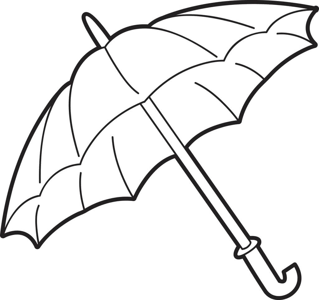 Normaali sateenvarjo Värityskuva