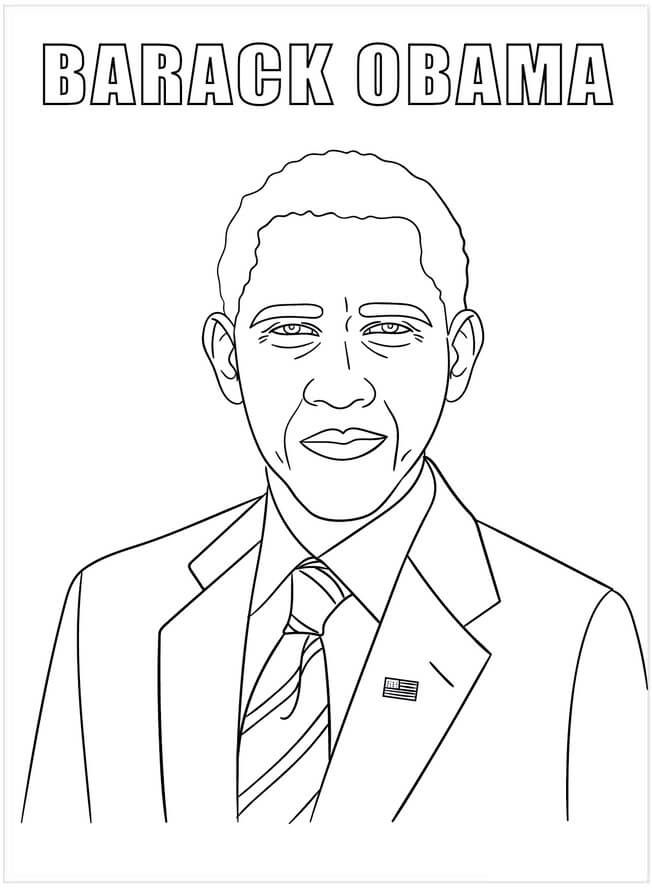 Obaman kasvot Värityskuva