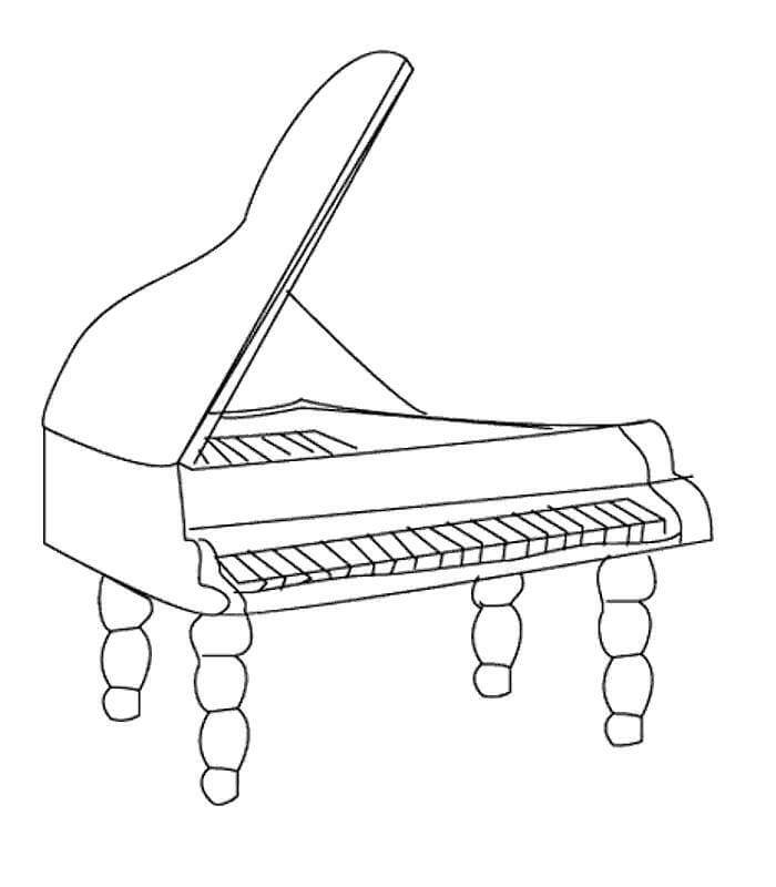 Piano ilmaiseksi kuvia Värityskuva