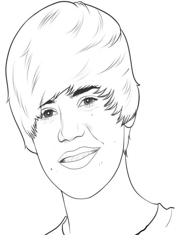Piirustus Justin Bieber Värityskuva