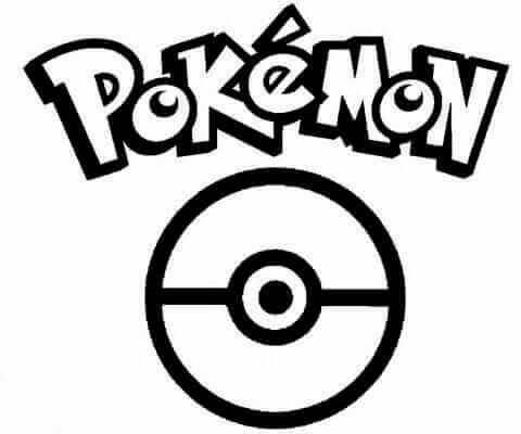 Pokemon- ja Pokeball-logo Värityskuva