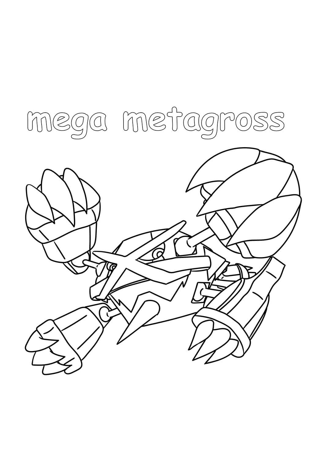 Pokemon Mega Metagross Värityskuva