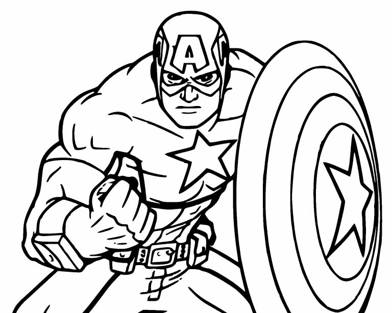 Portrait of Captain America Värityskuva