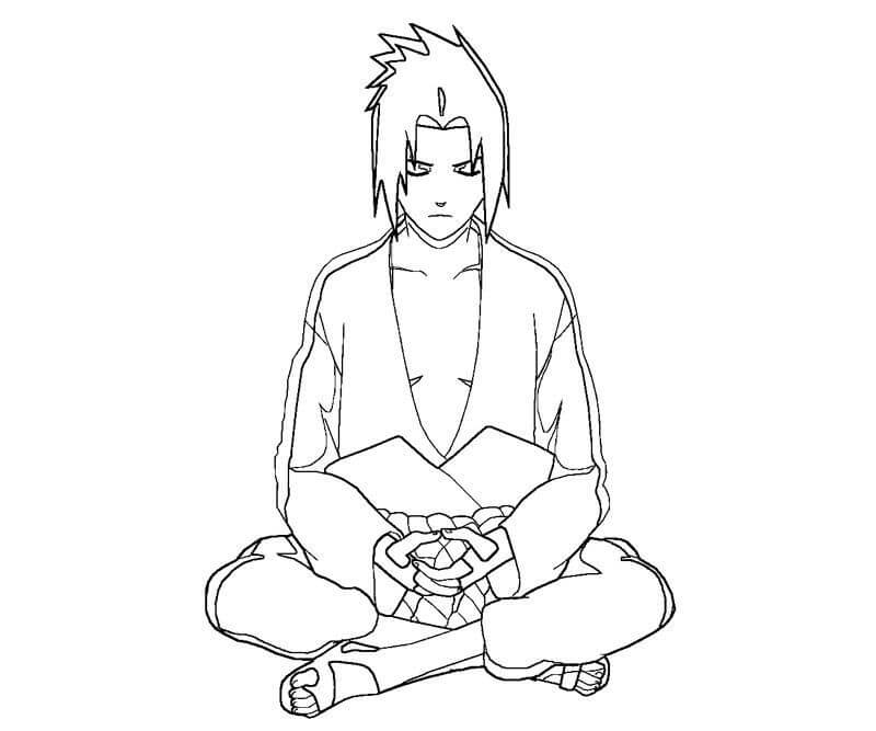 Sasuke Meditoi Värityskuva