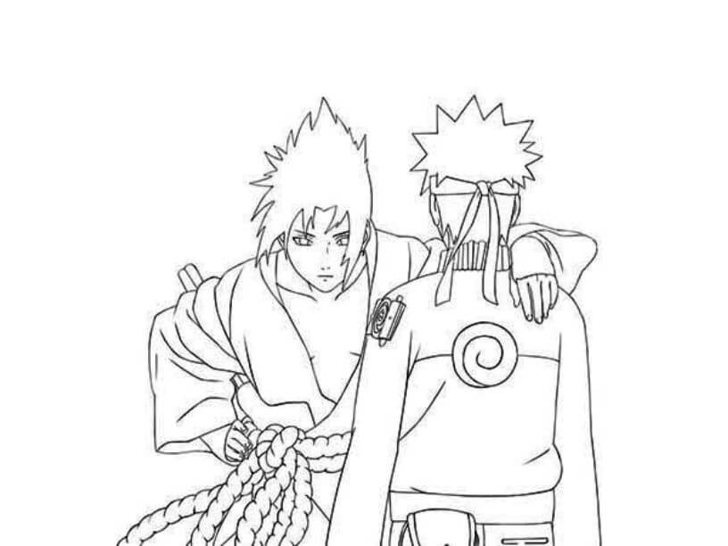 Sasuke ungs Naruto Värityskuva