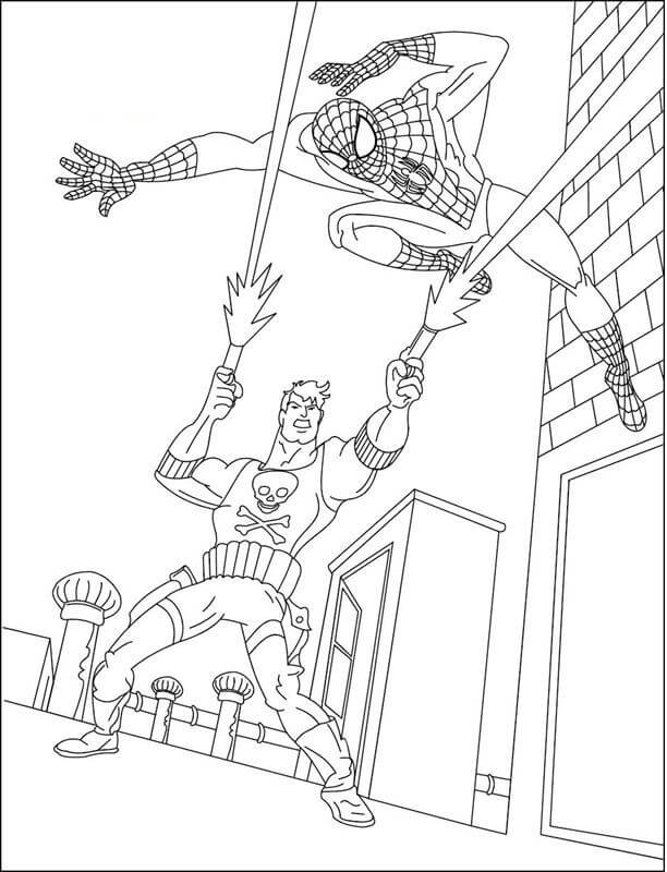 Spiderman vs Villian Värityskuva
