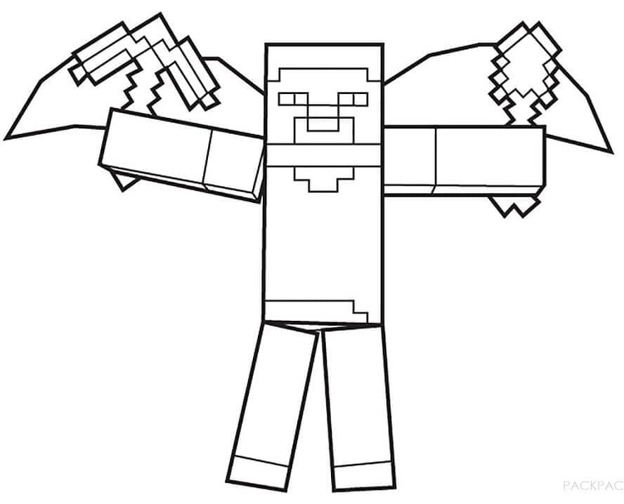 Steve Minecraftissa Värityskuva
