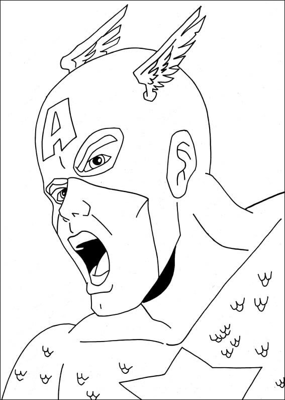The face of Captain America Värityskuva