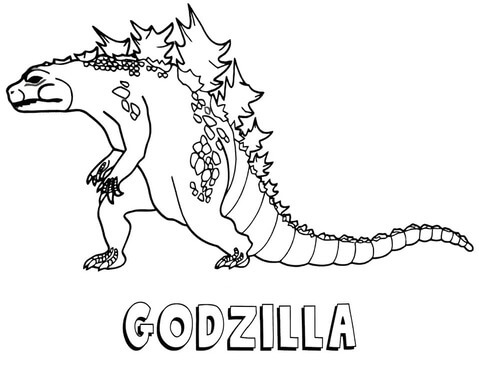 Upea Godzilla Värityskuva