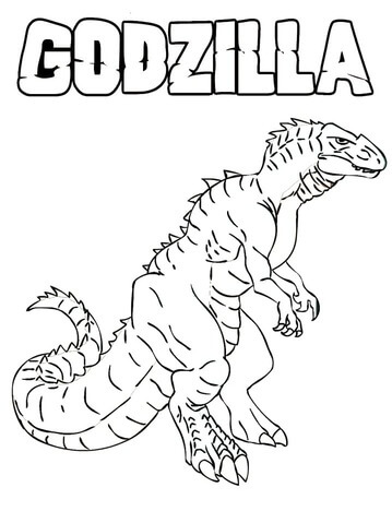 Valtava Godzilla Värityskuva