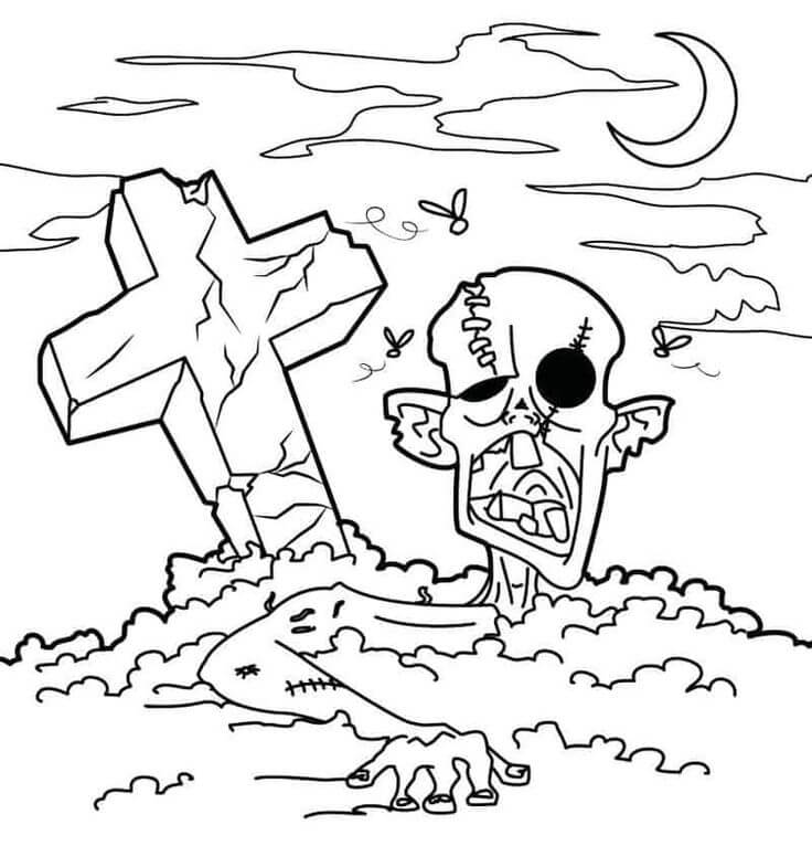 Zombien hauta Värityskuva