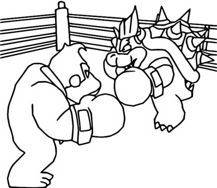 Dry Bowser vs Donkey Kong Boxing Värityskuva