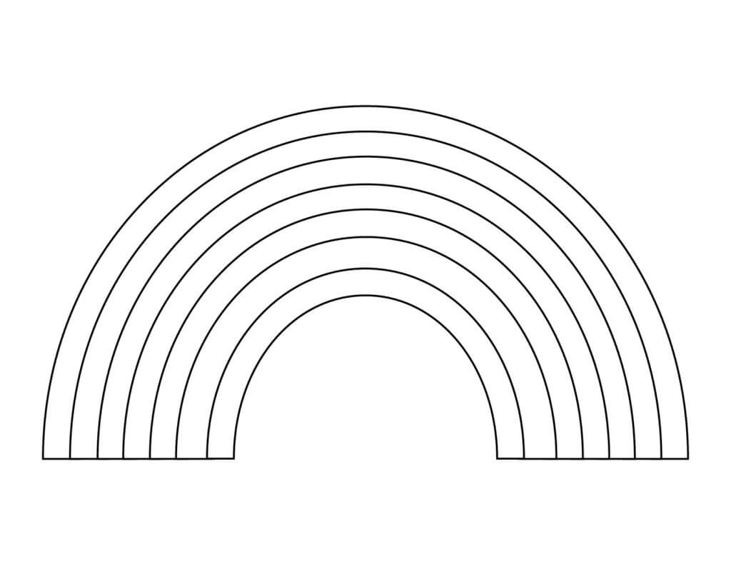 Erittäin helppo sateenkaari Värityskuva