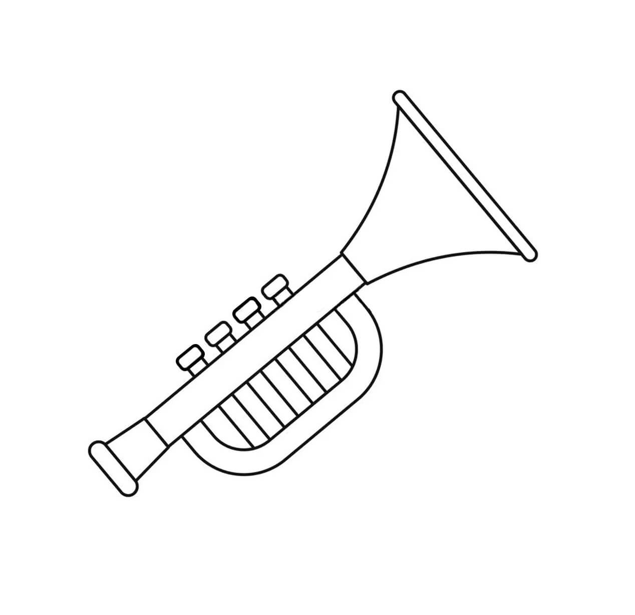 Hyvä trumpetti Värityskuva