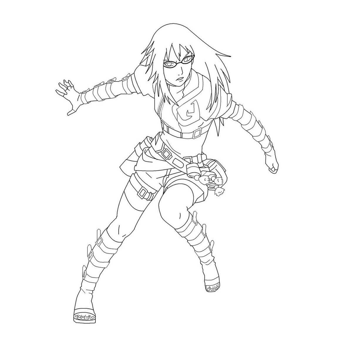 Karin Fighting in Naruto Värityskuva