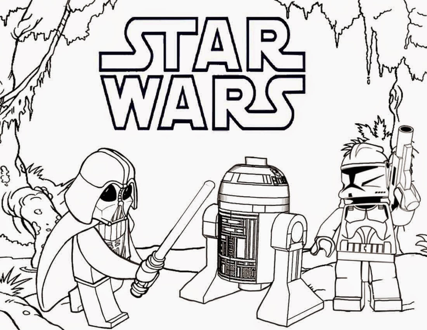 Lego Darth Vader ja Boba Fett Värityskuva