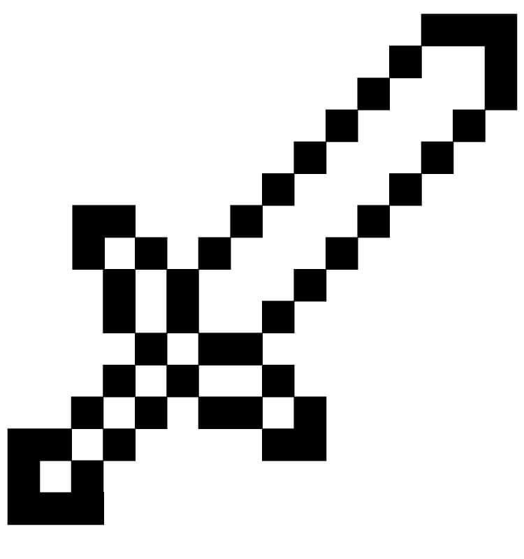 Minecraft miekka Värityskuva