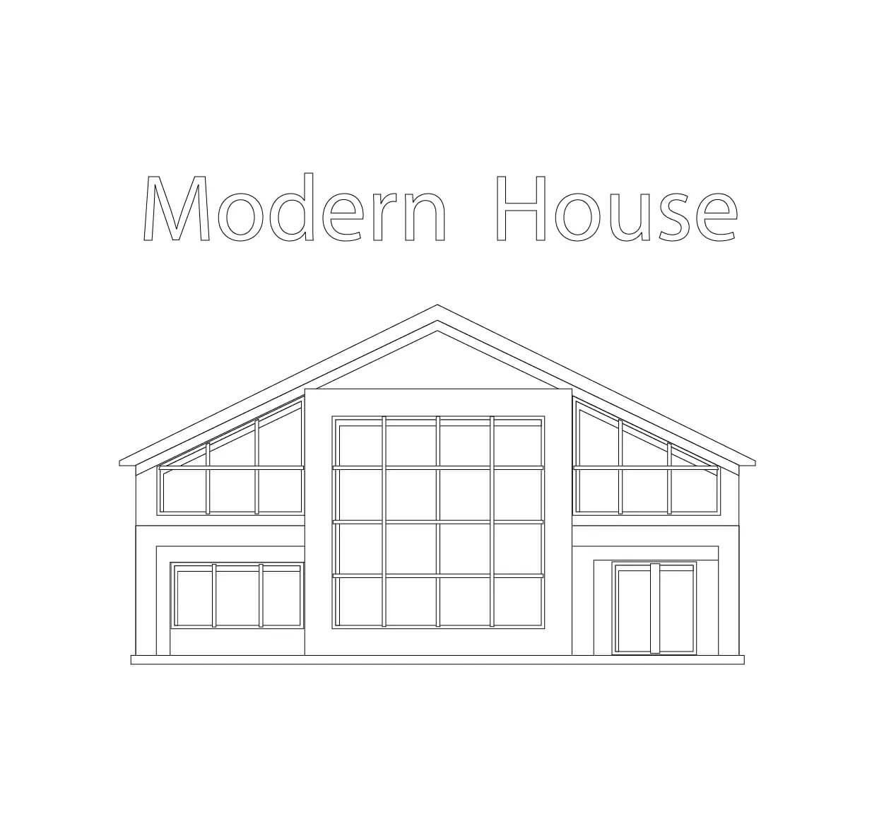 Moderni Talo Värityskuva