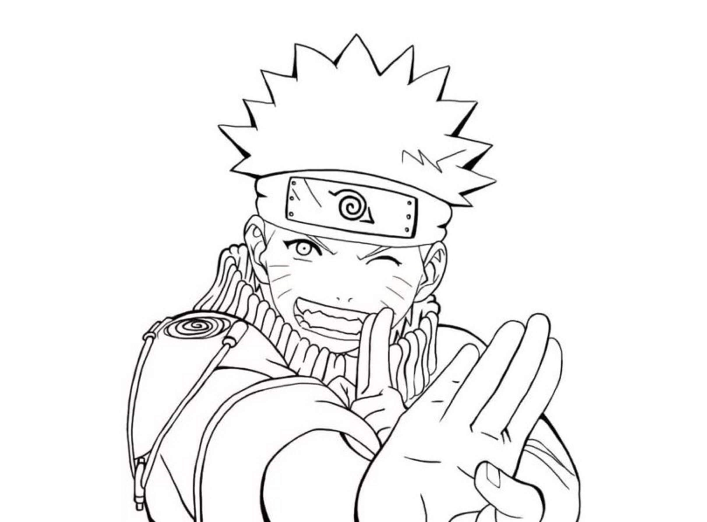 Nauravat Naruton kasvot Värityskuva