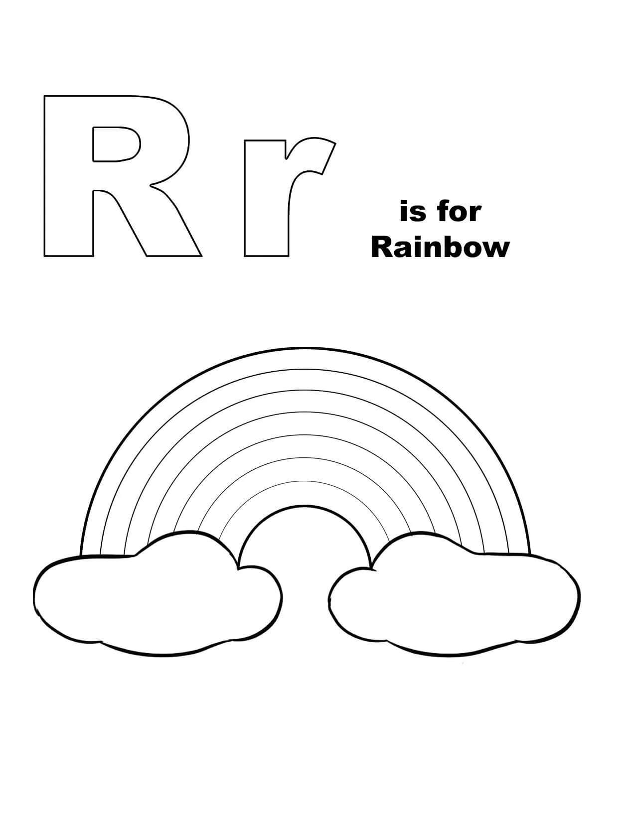 R Rainbowillessa Värityskuva