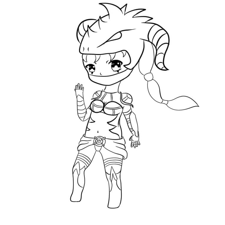 Söpö Dragon Slayer Vayne Chibi Värityskuva