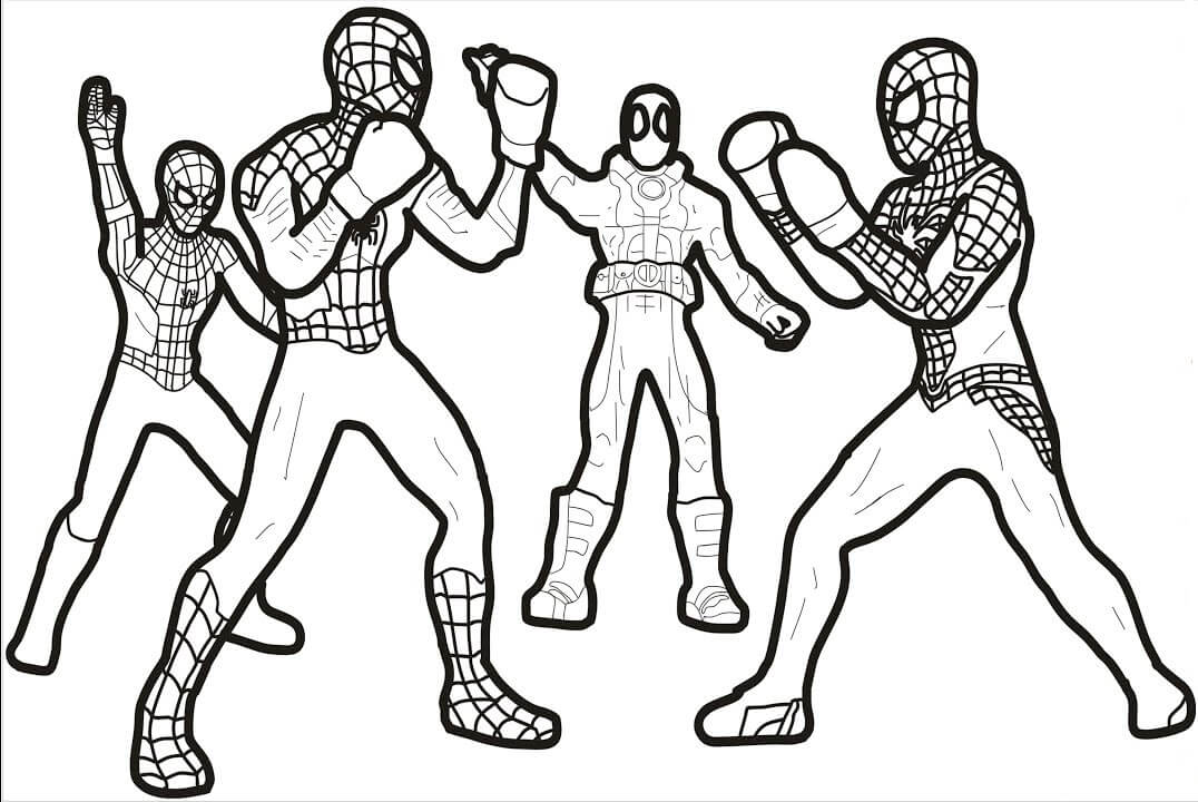 Spiderman nyrkkeily Värityskuva