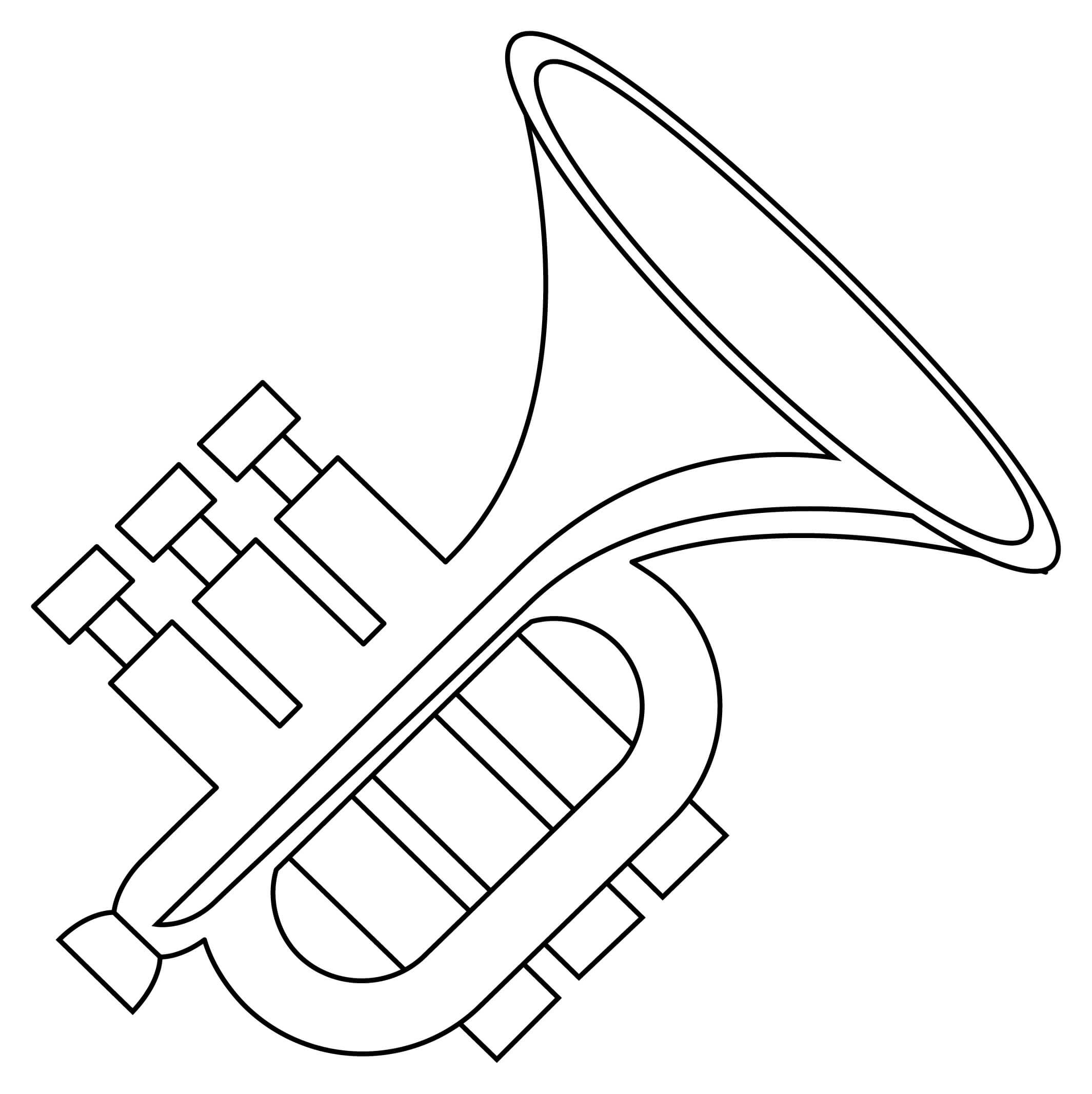 Suuri trumpetti Värityskuva