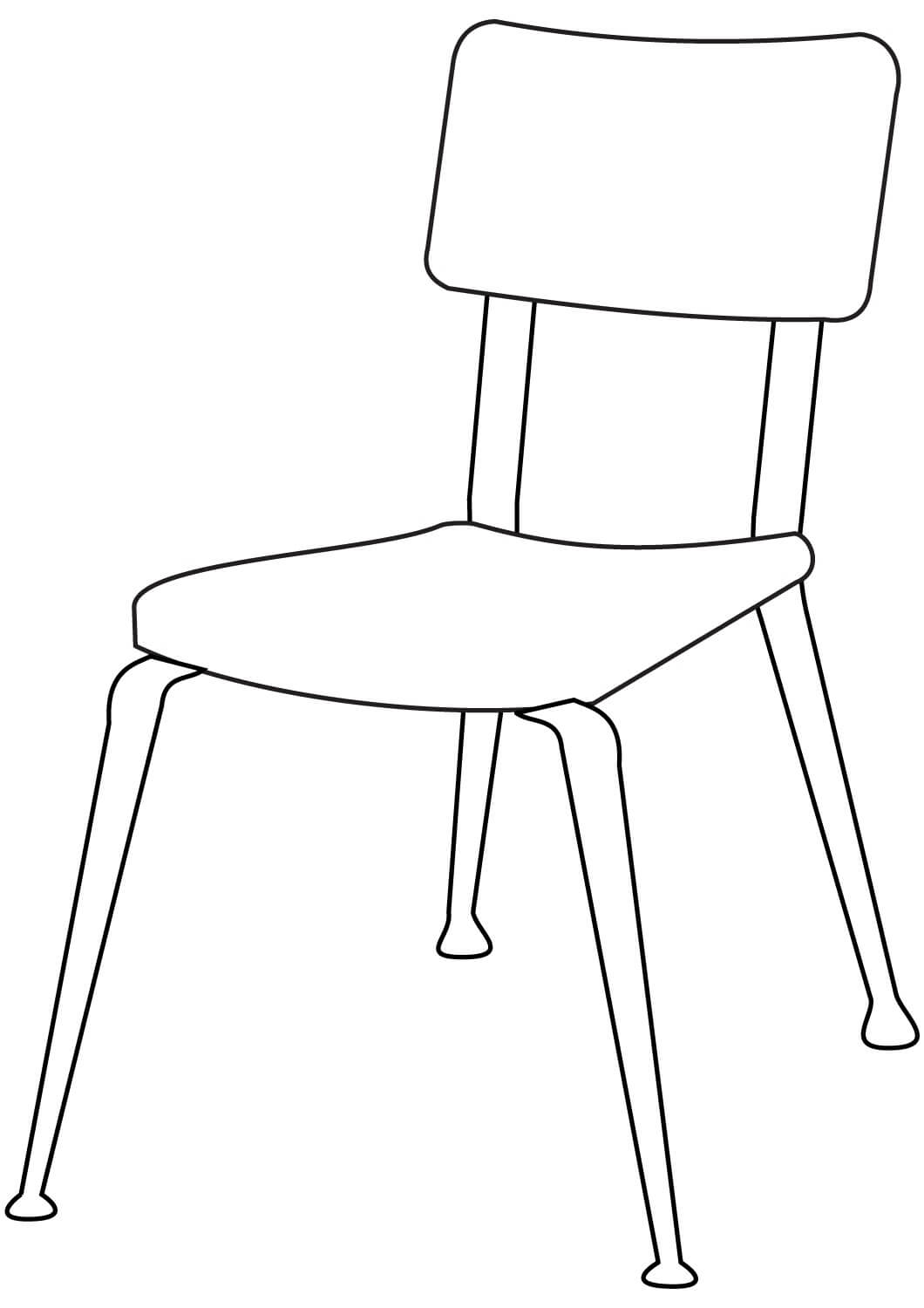 Yksinkertainen tuoli Värityskuva